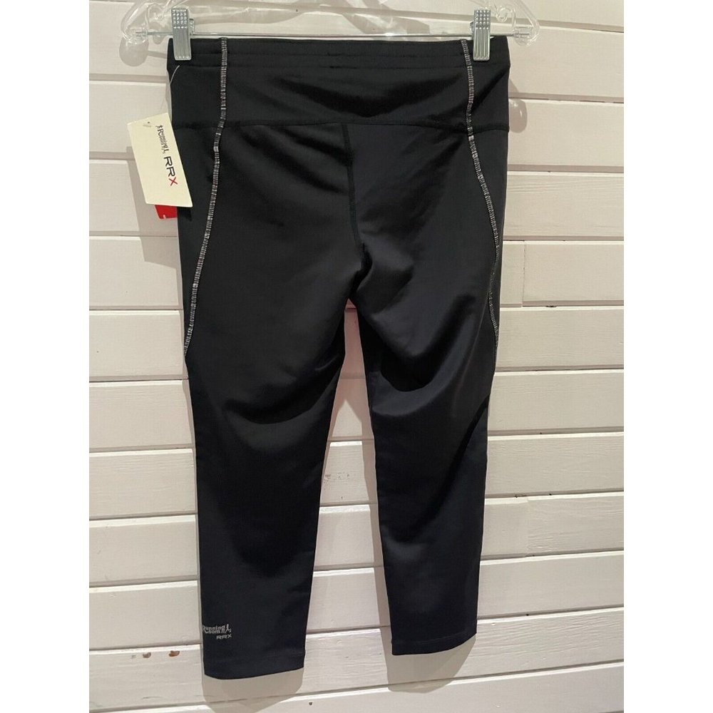 NEW NWT Running Room Capri tight Fit wear RRX Size XS Black red